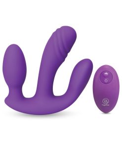 Alternative view of Together Blended Pleasure Remote Controlled Triple-Pronged Vibrator
