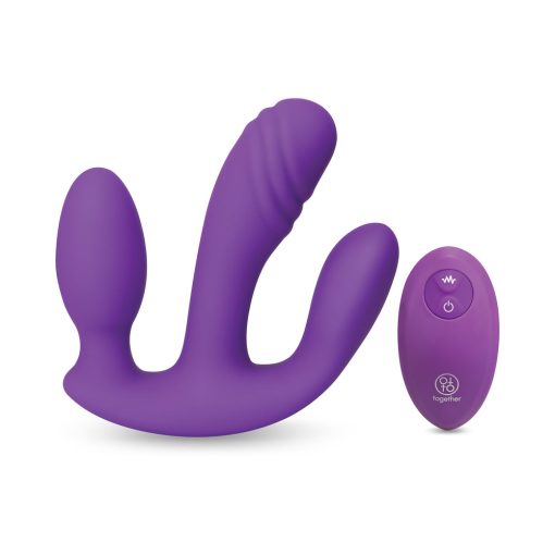 Together Blended Pleasure Remote Controlled Triple-Pronged Vibrator - Image 2