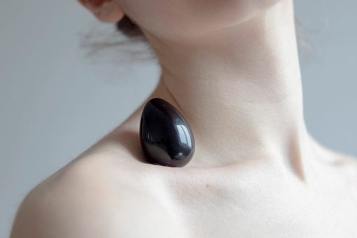 Chakrubs Xaga Yoni Egg Obsidian (Non-Drilled) - Image 3
