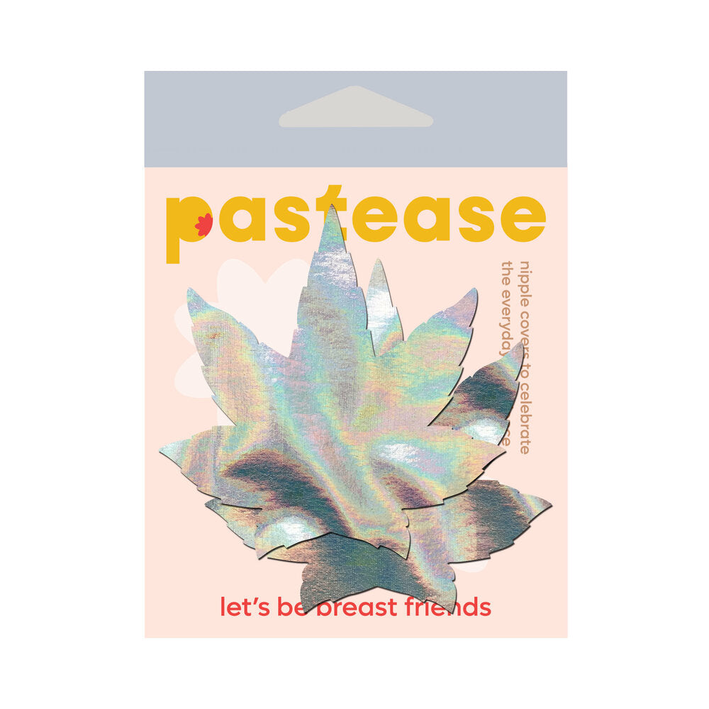 Pastease Indica Pot Leaf: Silver Holographic Weed Pasties 4 Pastease Indica Pot Leaf: Silver Holographic Weed Pasties - Image 4