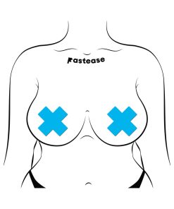 Pastease Plus X: Glow-In-The-Dark Neon Turquoise Cross Pasties Nipple Covers 9 Pastease Plus X: Glow-In-The-Dark Neon Turquoise Cross Pasties Nipple Covers