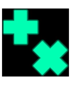 Pastease Plus X: Glow-In-The-Dark Neon Turquoise Cross Pasties Nipple Covers 10 Pastease Plus X: Glow-In-The-Dark Neon Turquoise Cross Pasties Nipple Covers