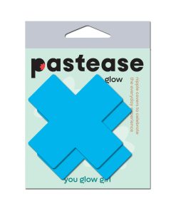 Pastease Plus X: Glow-In-The-Dark Neon Turquoise Cross Pasties Nipple Covers 13 Pastease Plus X: Glow-In-The-Dark Neon Turquoise Cross Pasties Nipple Covers