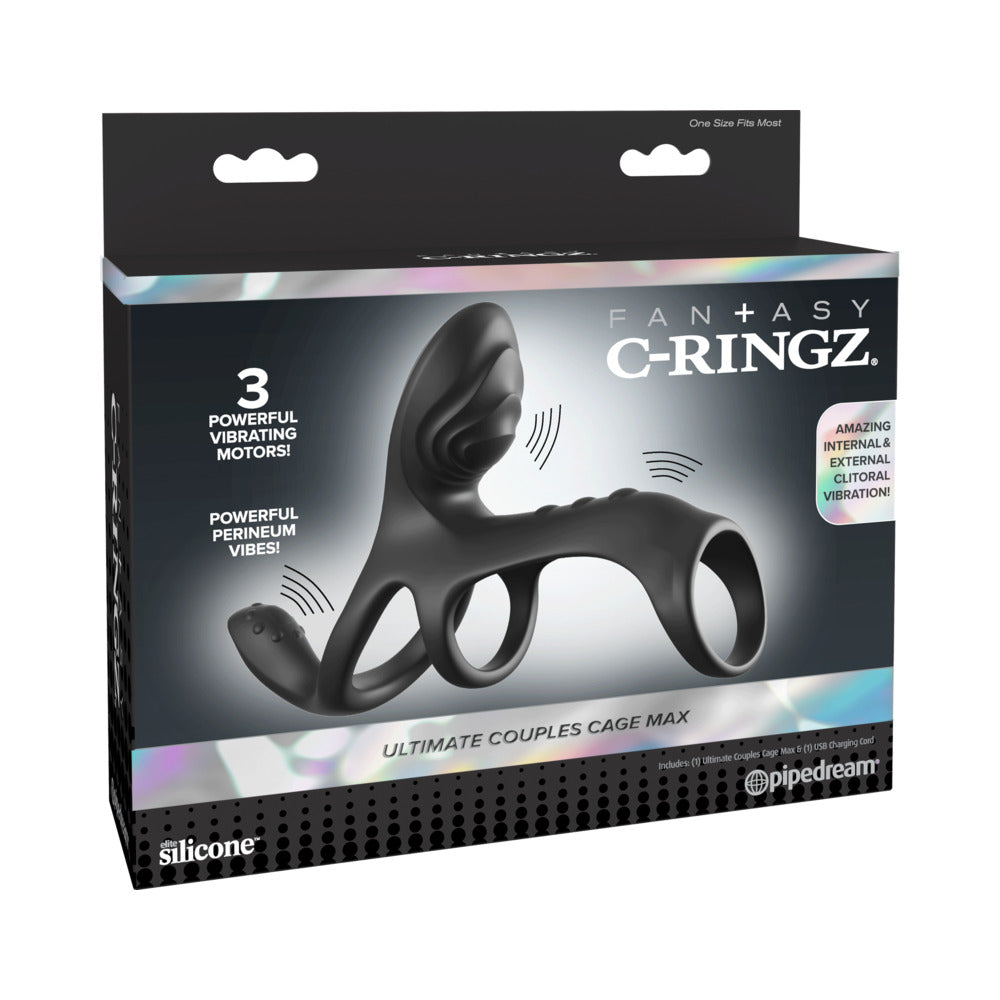 Fantasy C-Ringz Ultimate Couples Cage Max Black 1 Fantasy C-Ringz Ultimate Couples Cage Max Black