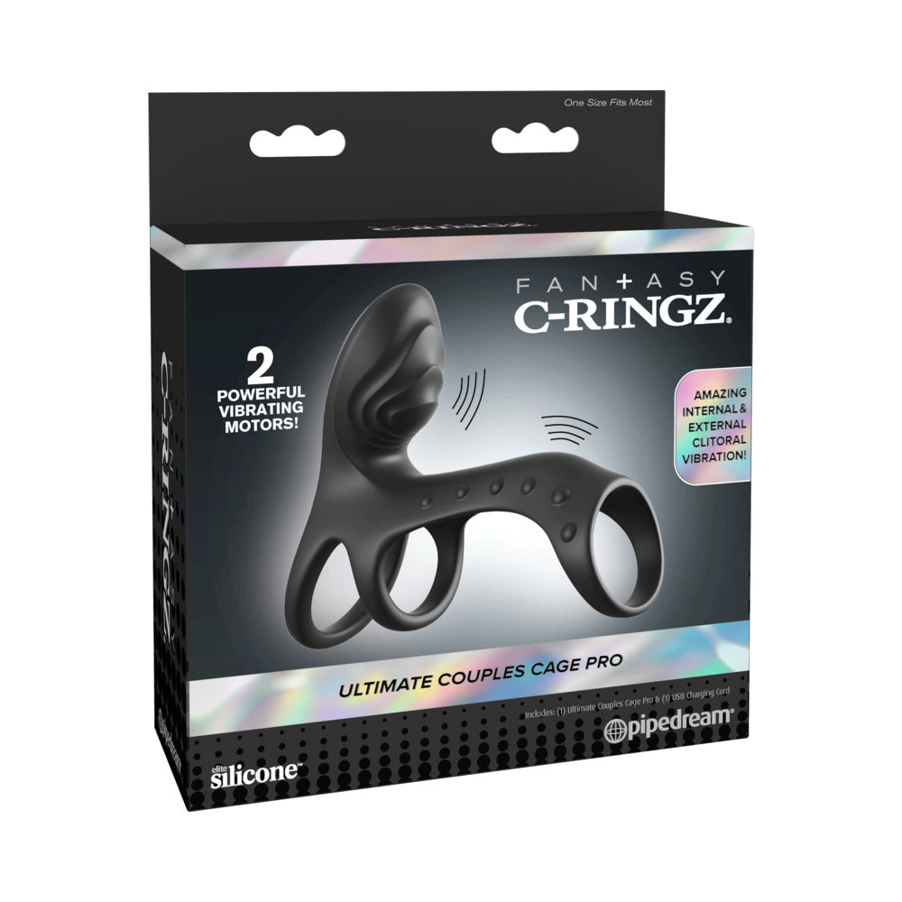 Fantasy C-Ringz Ultimate Couples Cage Pro Black 1 Fantasy C-Ringz Ultimate Couples Cage Pro Black