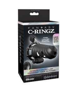 Fantasy C-Ringz Remote-Controlled Vibrating Cock Blocker Black