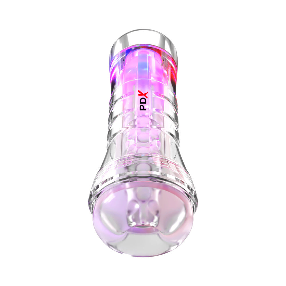 Pdx Elite Viewtube Xxl See Thru Ez-Grip Led Stroker Clear 2 Pdx Elite Viewtube Xxl See Thru Ez-Grip Led Stroker Clear - Image 2