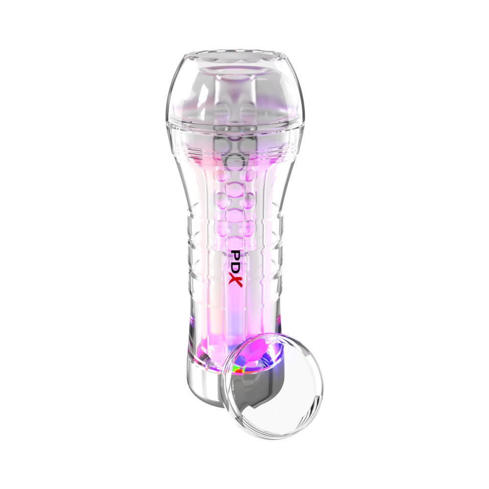 Pdx Elite Viewtube Xxl See Thru Ez-Grip Led Stroker Clear 3 Pdx Elite Viewtube Xxl See Thru Ez-Grip Led Stroker Clear - Image 3