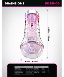 Pdx Elite Viewtube Xxl See Thru Ez-Grip Led Stroker Clear 13 Pdx Elite Viewtube Xxl See Thru Ez-Grip Led Stroker Clear