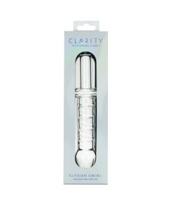 Clarity Elysian Swirl Glass Dildo