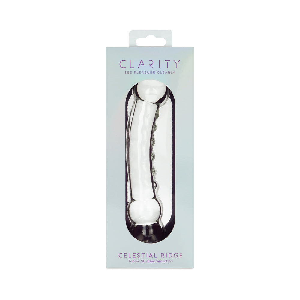 Clarity Celestial Ridge Glass Dildo 1 Clarity Celestial Ridge Glass Dildo