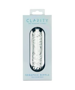 Clarity Seraphic Ripple Glass Dildo