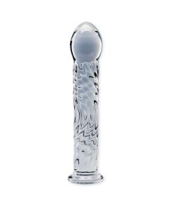 Alternative view of Clarity Seraphic Ripple Glass Dildo
