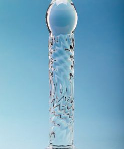 Clarity Seraphic Ripple Glass Dildo