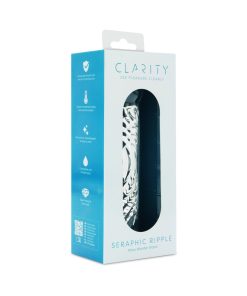 Clarity Seraphic Ripple Glass Dildo