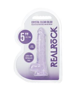 Realrock Realistic 5 In. Dildo With Balls Purple
