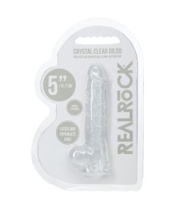 Realrock Realistic 5 In. Dildo With Balls Clear