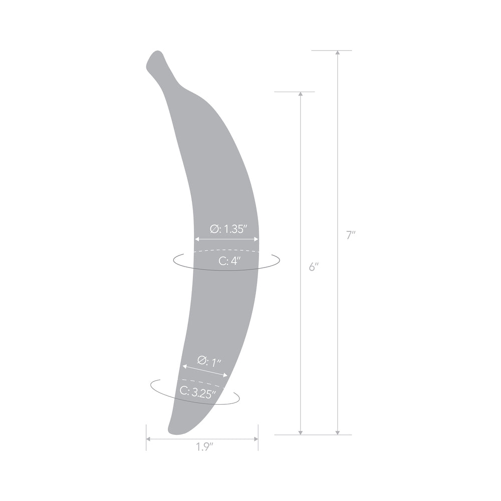 Glas Banana Joy 7 In. Glass Dildo 6 Glas Banana Joy 7 In. Glass Dildo - Image 6