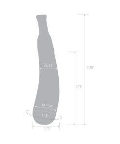 Glas Eggplant Ecstasy 7.25 In. Glass Dildo