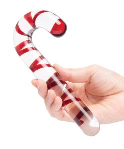 Glas Candy Cane Dream 7.5 In. Glass Dildo