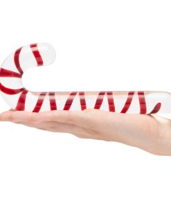 Glas Candy Cane Dream 7.5 In. Glass Dildo
