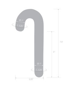 Glas Candy Cane Dream 7.5 In. Glass Dildo