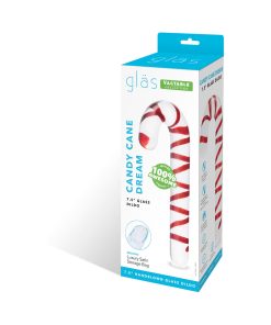 Glas Candy Cane Dream 7.5 In. Glass Dildo