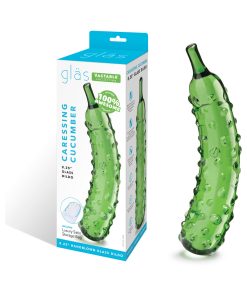 Glas Caressing Cucumber 8.25 In. Glass Dildo