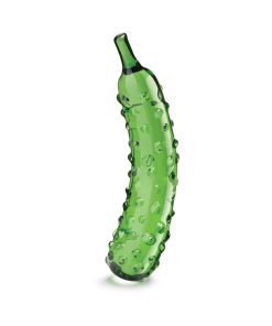Alternative view of Glas Caressing Cucumber 8.25 In. Glass Dildo
