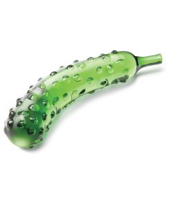 Glas Caressing Cucumber 8.25 In. Glass Dildo