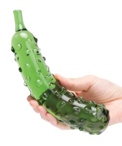 Glas Caressing Cucumber 8.25 In. Glass Dildo