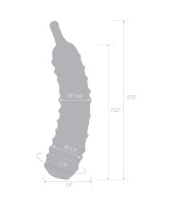 Glas Caressing Cucumber 8.25 In. Glass Dildo