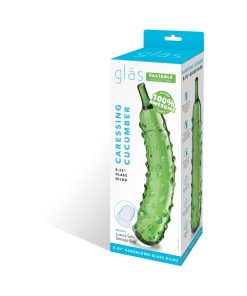 Glas Caressing Cucumber 8.25 In. Glass Dildo