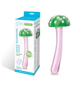Glas Magic Mushroom Dildo 7.5 In. Glass Dildo