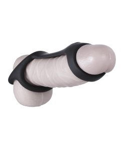 Magic Ridged Cock Strap&Ball Stretcher Black 7 Magic Ridged Cock Strap&Ball Stretcher Black