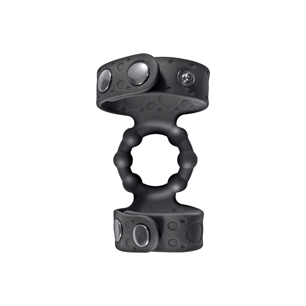 Magic Beaded Cock Ring&Adjustable Ball Straps Black 2 Magic Beaded Cock Ring&Adjustable Ball Straps Black - Image 2