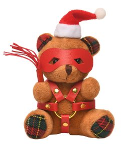 Master Series Holiday Bondage Bear Keychain Brown