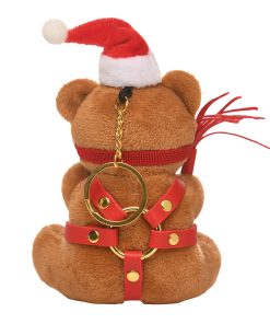 Master Series Holiday Bondage Bear Keychain Brown