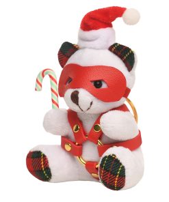 Alternative view of Master Series Holiday Bondage Bear Keychain White