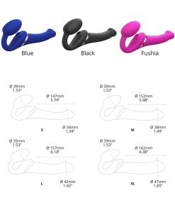 Strap-On-Me Multi Orgasm Bendable Strap-On Large Black 10 Strap-On-Me Multi Orgasm Bendable Strap-On Large Black