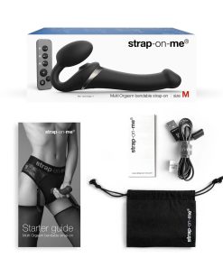Strap-On-Me Multi Orgasm Bendable Strap-On Medium Black