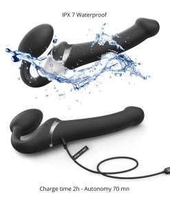 Strap-On-Me Multi Orgasm Bendable Strap-On Small Black